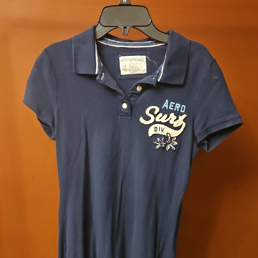 Aeropostale Navy Polo Shirt with Embroidery